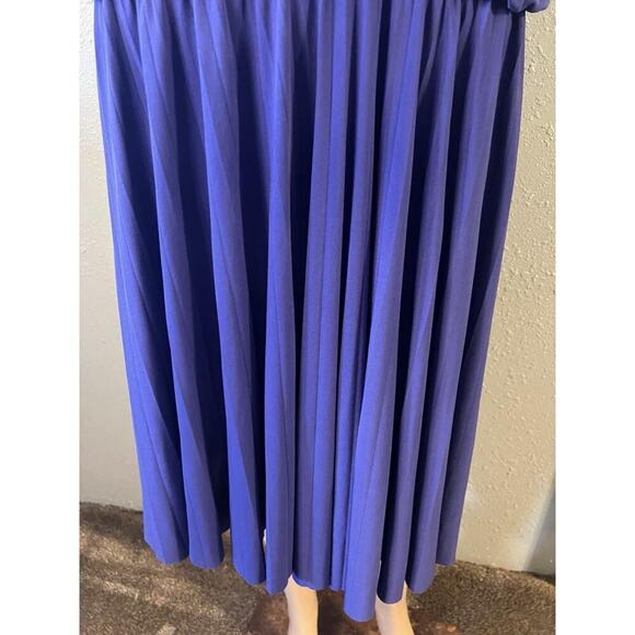Lane bryant womens 22/24 purple pleaded midi dress office feminine flowy classic - Picture 4 of 5